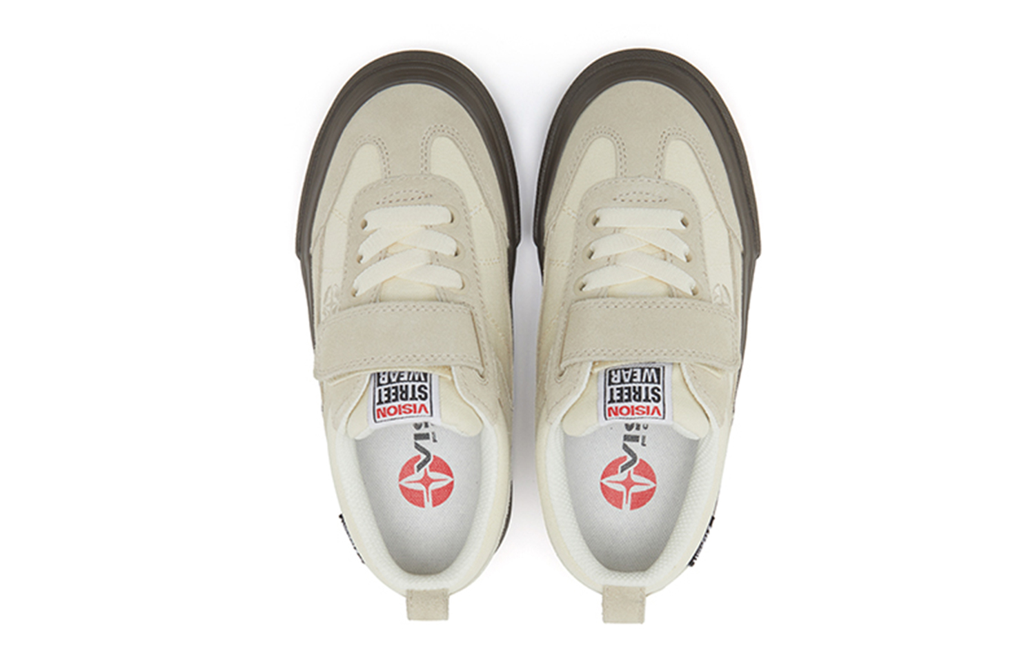 Chopper Kids Canvas Shoes Kids Low-top Ivory White Vision Street Wear, цвет Off White — фото 3