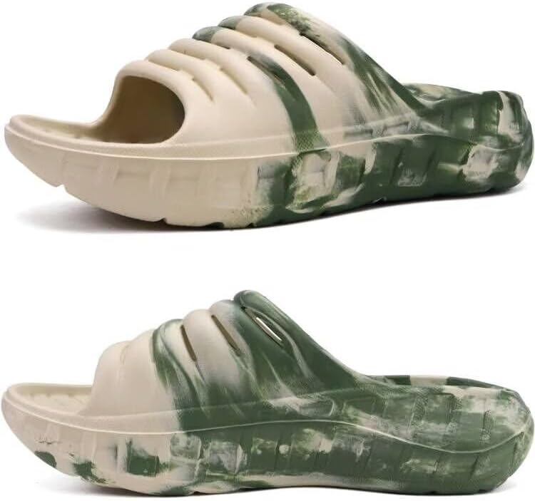 

Мужские сандалии для восстановления с ортопедической поддержкой и толстой подушкой Kuailu, белый/зеленый