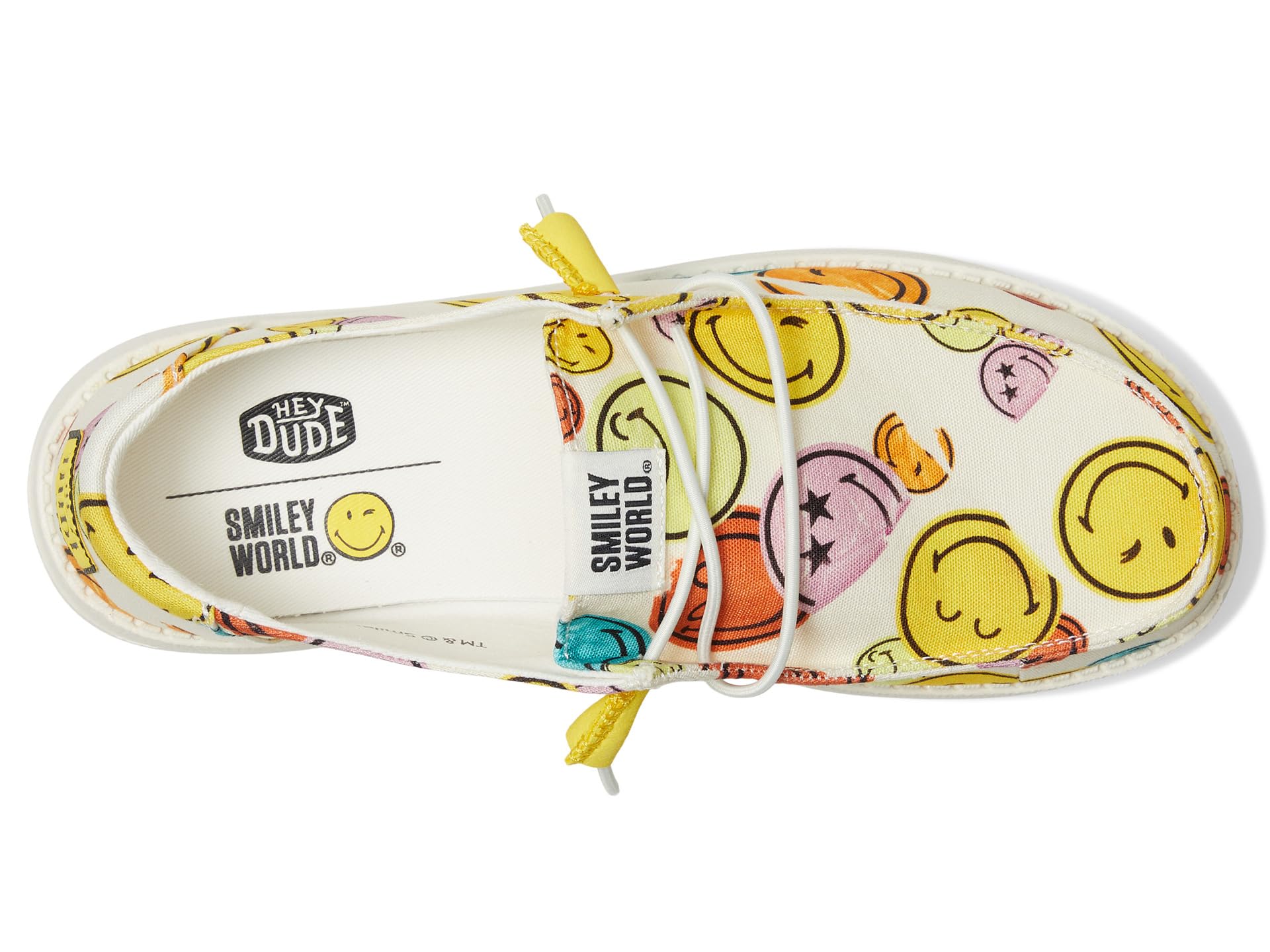 Лоферы Hey Dude Wendy Smiley, цвет Cream/Multi — фото 2