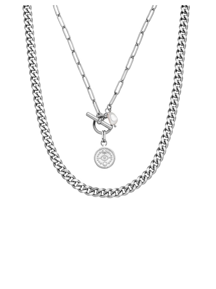 

PURELEI Комплект из двух колье Makani 55 см, серебро