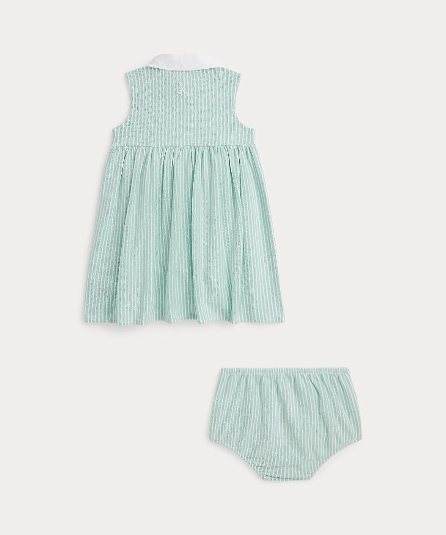 Детское вязаное хлопковое платье-оксфорд для игры в гольф Polo Ralph Lauren, 300 Green — фото 2