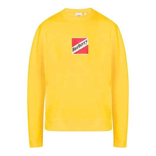 

Толстовка men's ss21 pullover round neck yellow Burberry, желтый