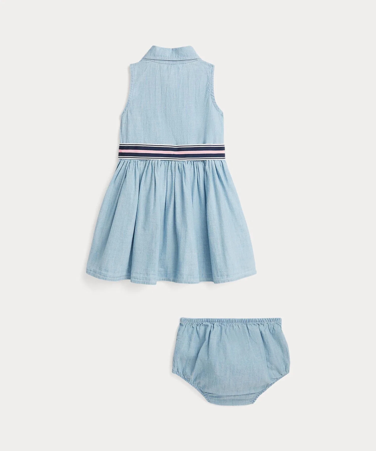 Детское платье-рубашка POLO RALPH LAUREN CHILDRENSWEAR с поясом — фото 2