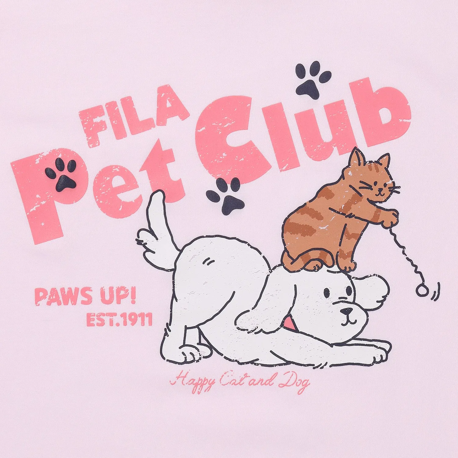 Детская футболка Pet Club розовая от Fila Kids — фото 3