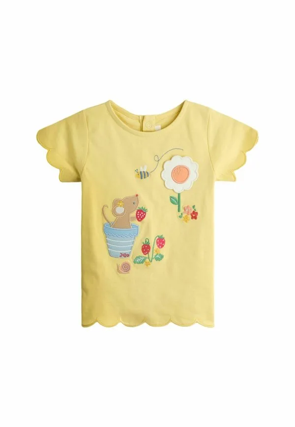 Футболка стандартного кроя с аппликацией в виде феи Jojo Maman Bébé, Yellow
