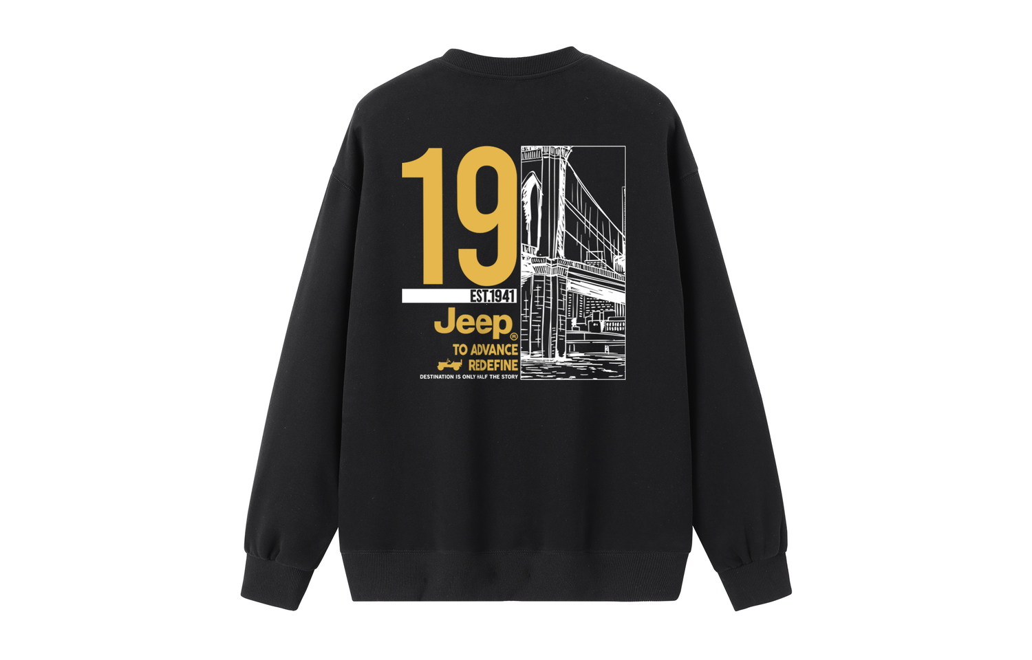 

Wrangler Leisure Series Свитшот Unisex Jeep, черный (с флисовой подкладкой)