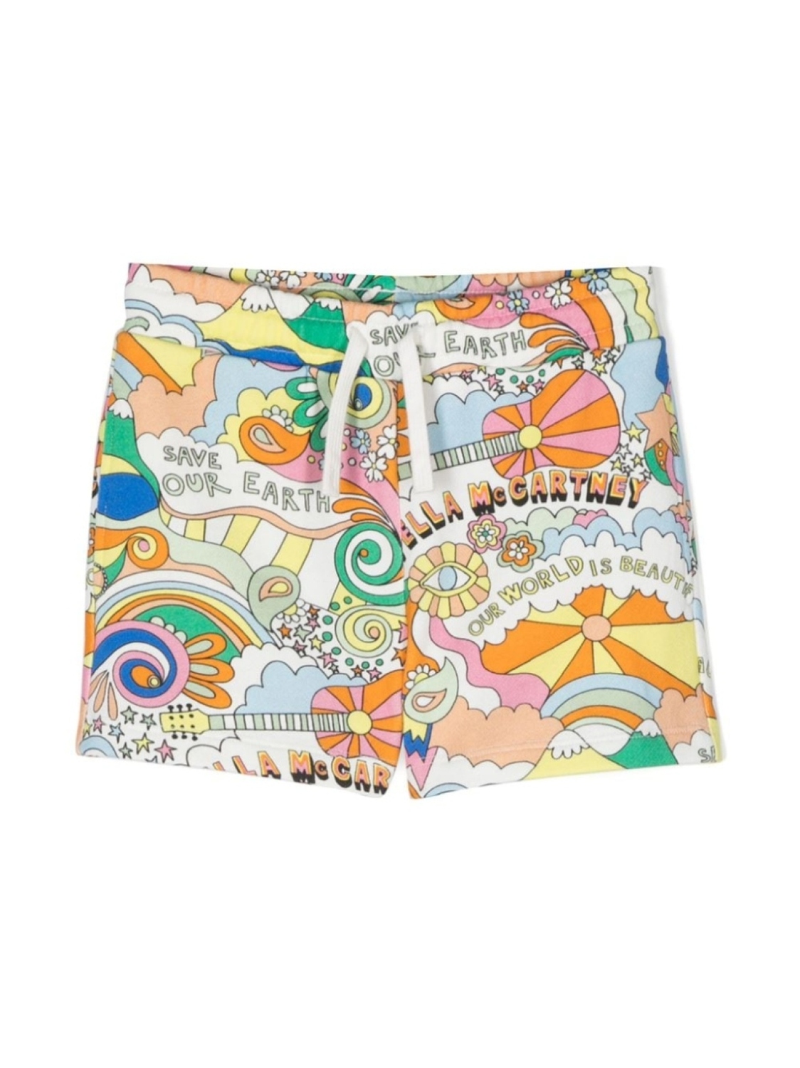 

Stella McCartney Kids шорты с графичным принтом, белый