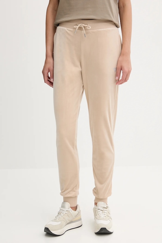

Велюровые спортивные брюки Couture Guess, бежевый