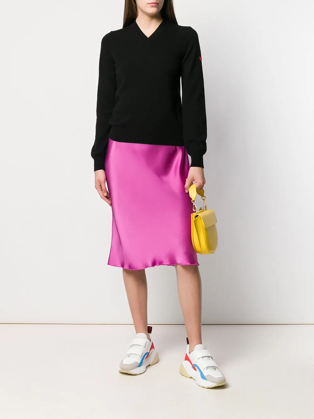 Классический трикотажный свитер Comme Des Garçons Play, черный — фото 2