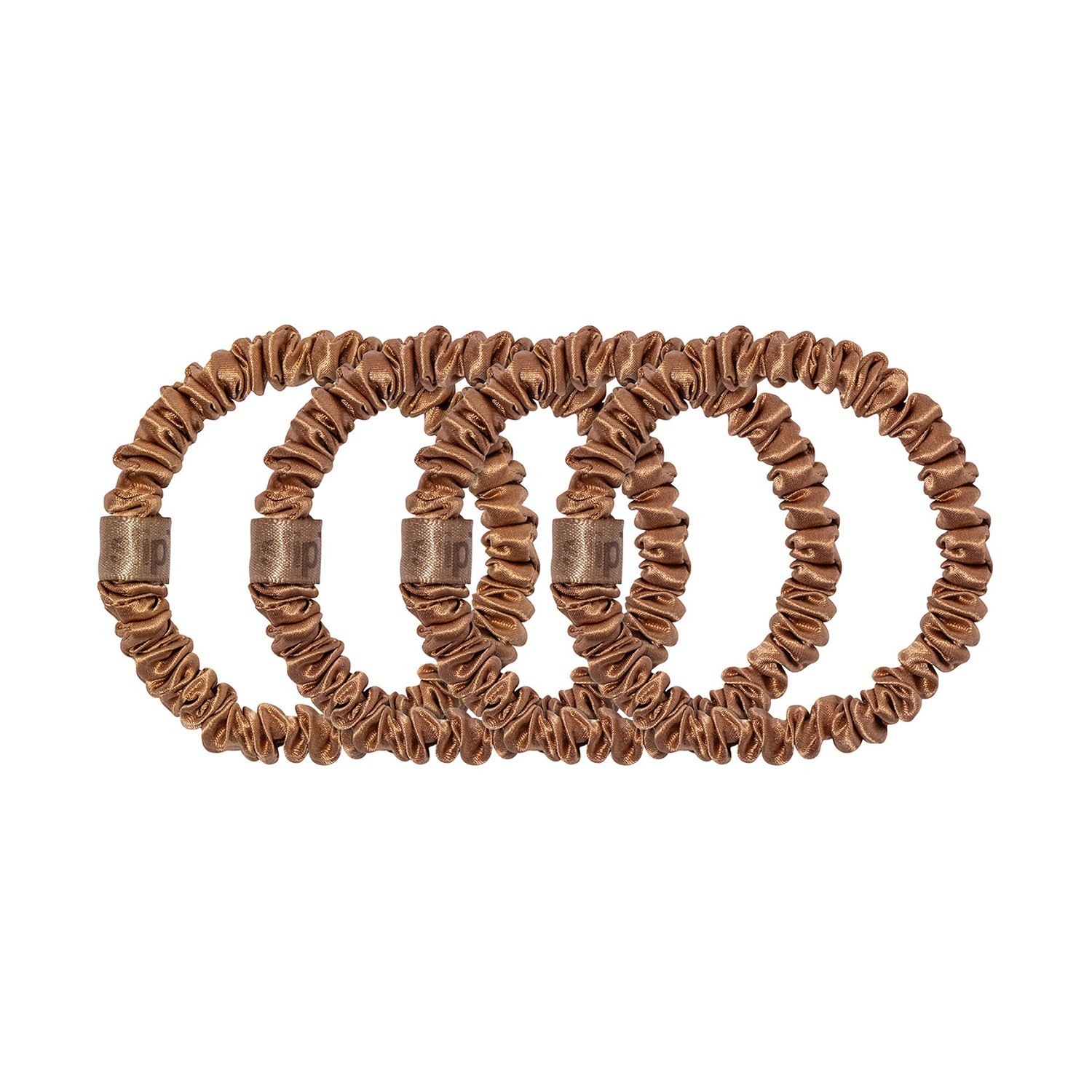 Резинка для волос schmal scrunchies back to basics, reine seide - kupfer Slip, copper, количество 1 шт. — фото 2