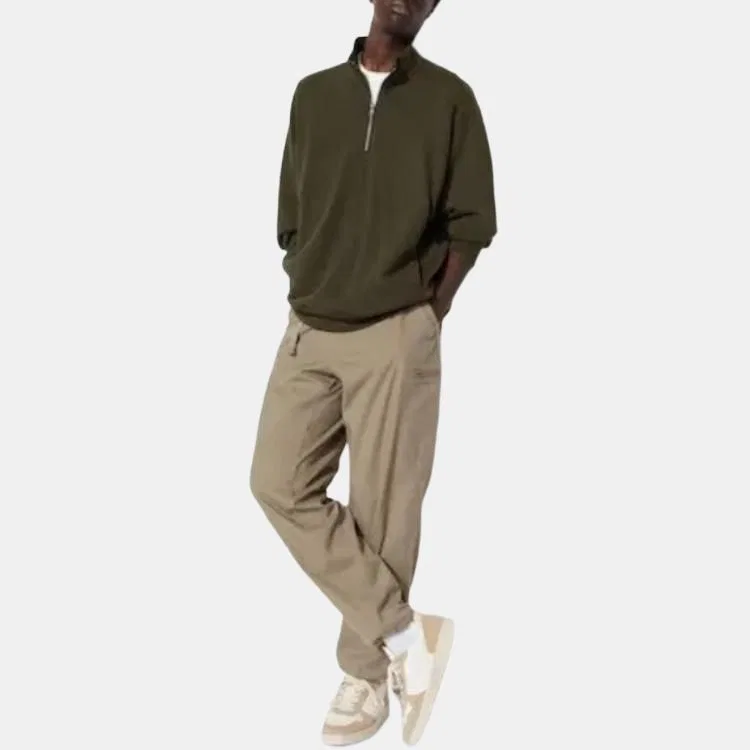 Повседневные брюки UNIQLO бежевые — фото 2