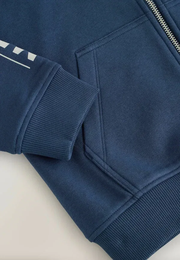Толстовка с капюшоном Regular fit Mandalorian zip through hoodie, Next, темно-синий — фото 3