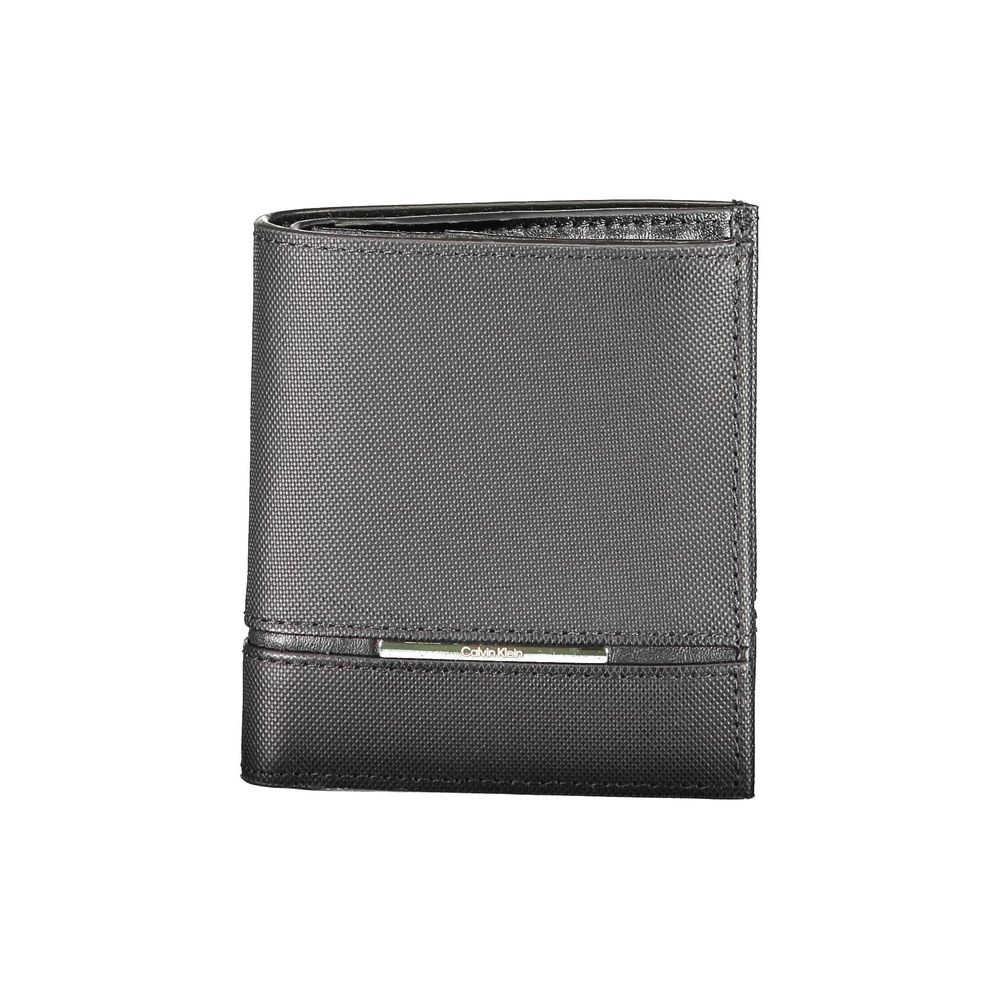

Черный кожаный кошелек Calvin Klein, Black