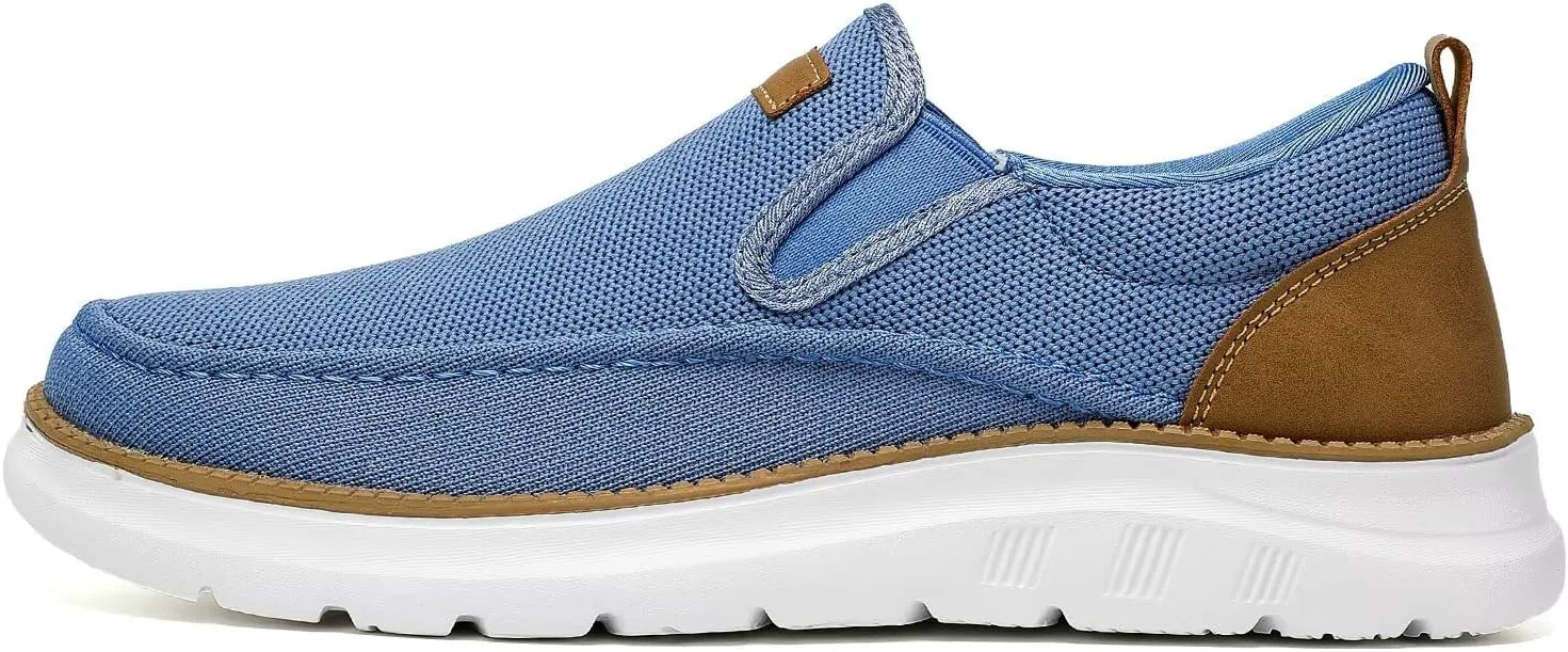 

Мужские повседневные слипоны, лодочные туфли-лоферы, модные прогулочные кроссовки для работы, легкие сетчатые оксфорды с мягкой подошвой Wrezatro, светло-голубой