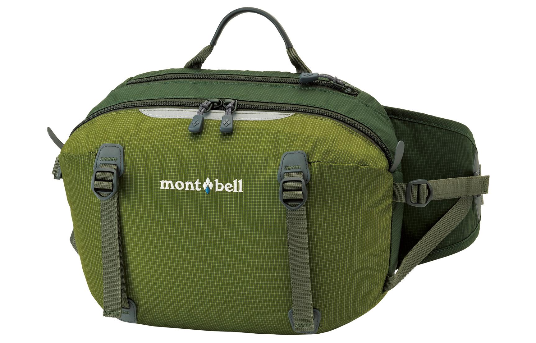 

MONTBELL Нейлоновый поясной рюкзак унисекс зеленый, Green