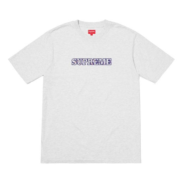 

Футболка fw18 floral logo tee ash grey logo tee Supreme, серый