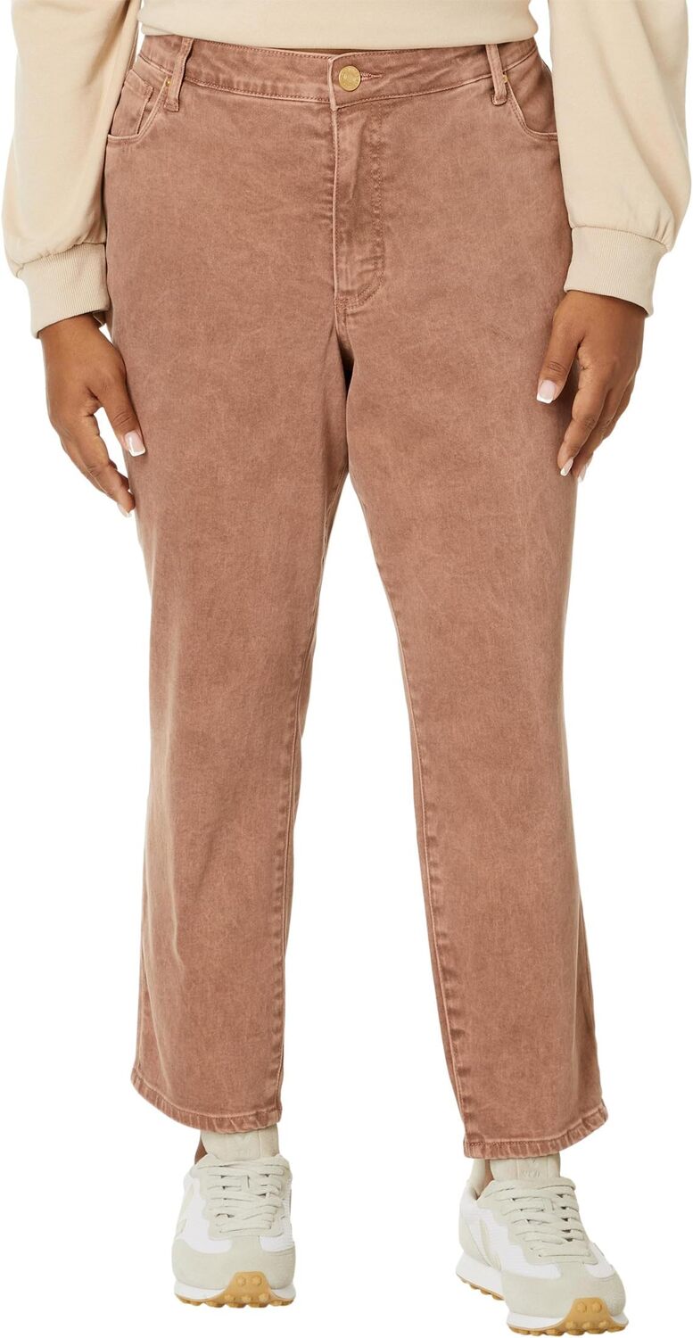 

Джинсы KUT from the Kloth Plus Size Reese High-Rise Ankle Straight Regular Hem In Coffee, кофе