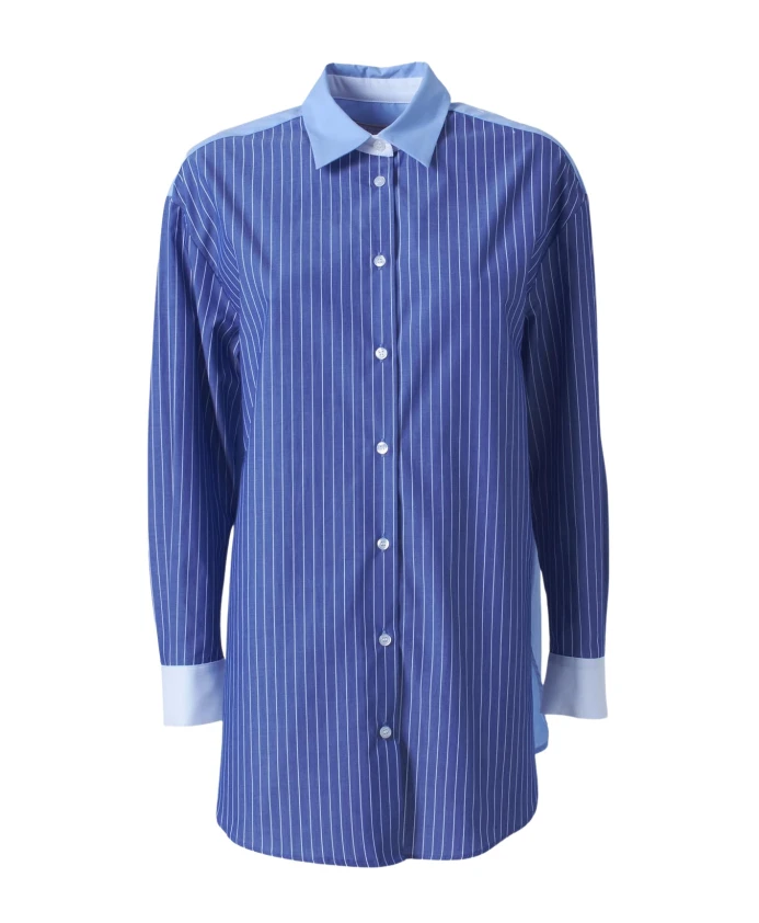 

Рубашка с длинными рукавами в синюю полоску Relish, синий