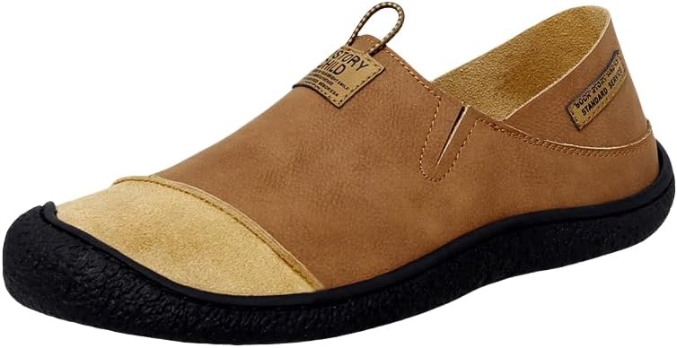 

Мужские повседневные лоферы - однотонные туфли-слипоны с резиновой подошвой, круглым носком, верх из синтетической микрофибры, искусственная подкладка, всесезонные мокасины Hoalox, желтый