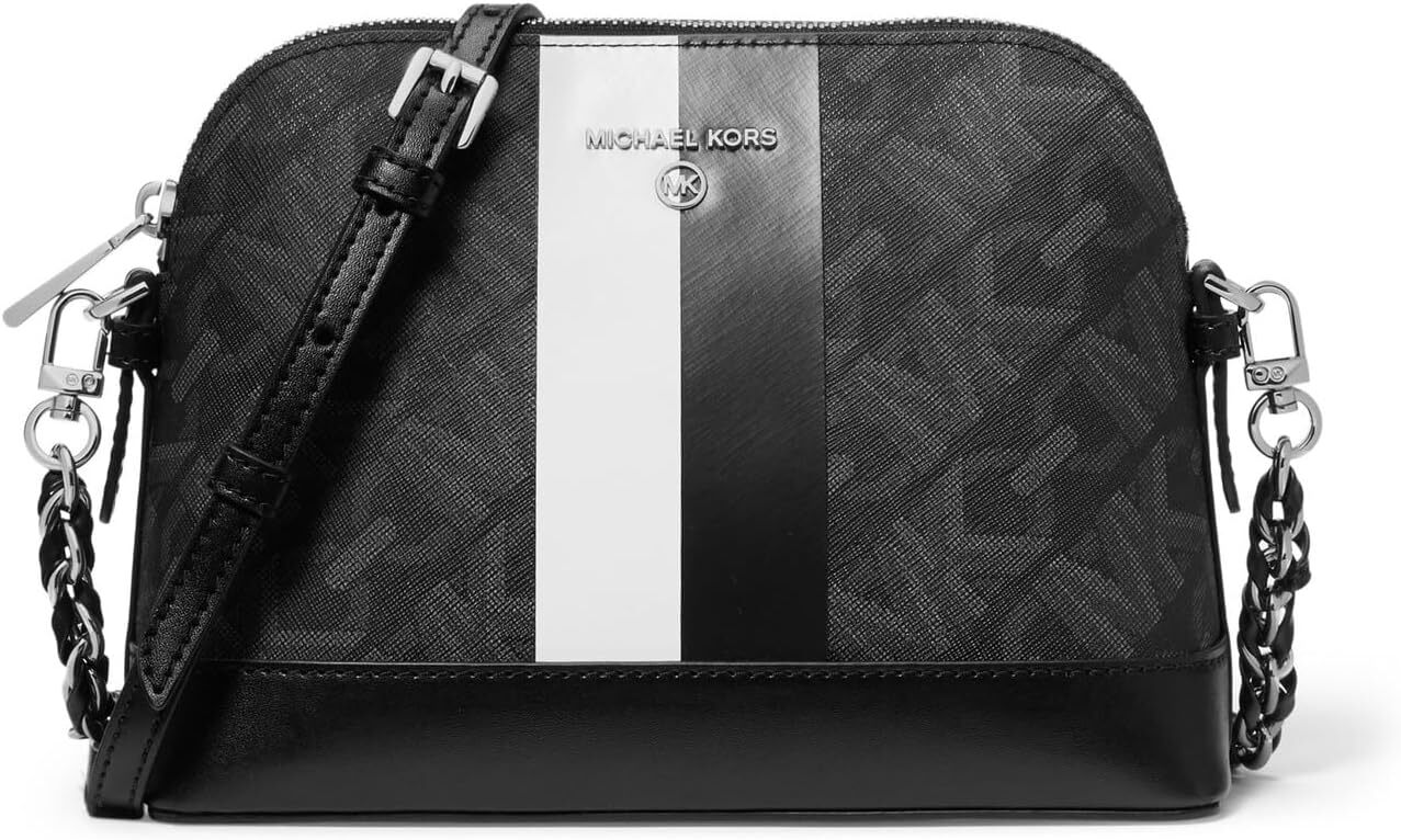 

Сумка кросс-боди Michael Kors Jet Set Charm Large Dome Crossbody, цвет Black/Optic White
