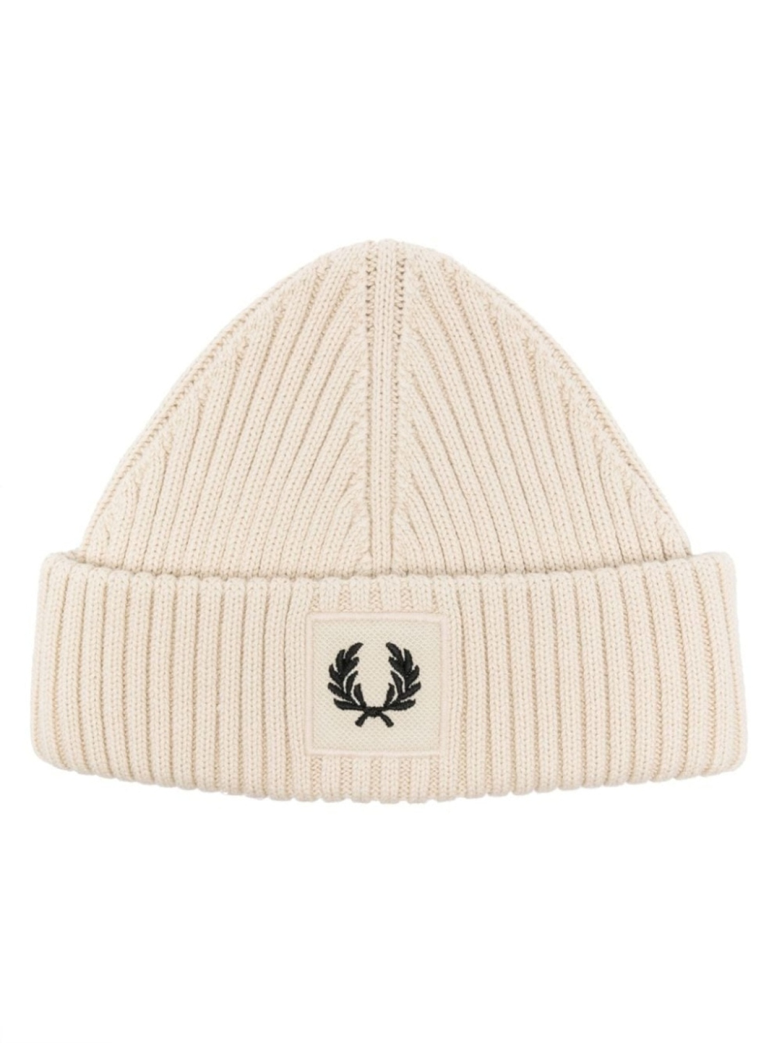 

Fred Perry шапка бини в рубчик с логотипом, нейтральный цвет
