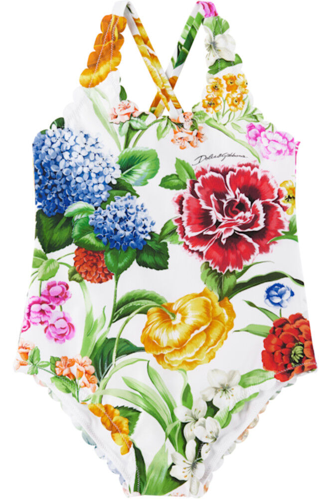 

Детский разноцветный цветочный купальник Dolce&Gabbana