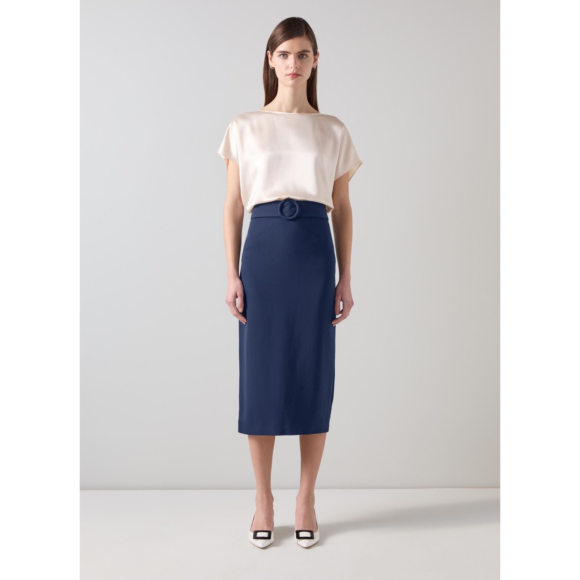 

Юбка Klaudia Skirts Lk Bennett, темно-синий