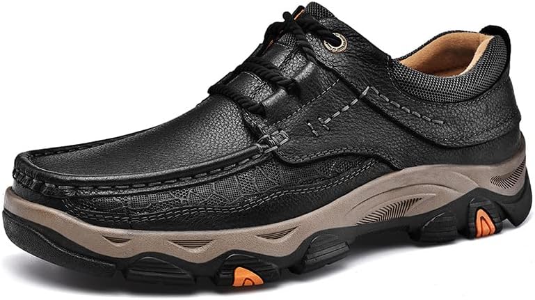 

Мужские кожаные теплые повседневные ботинки на шнуровке средней высоты, уличная мягкая подошва, противоскользящие, дышащие, удобные повседневные ходовые туфли Elshtide, коричневый