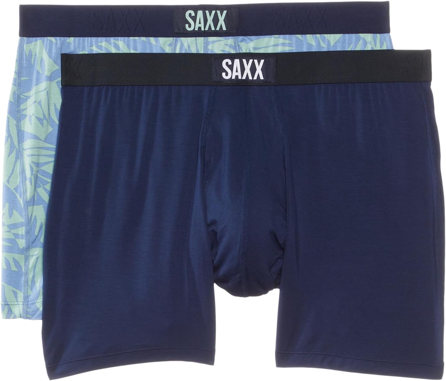 

Боксеры SAXX UNDERWEAR Ultra Boxer Brief Fly 2-Pack, цвет Palm Frond/Maritime