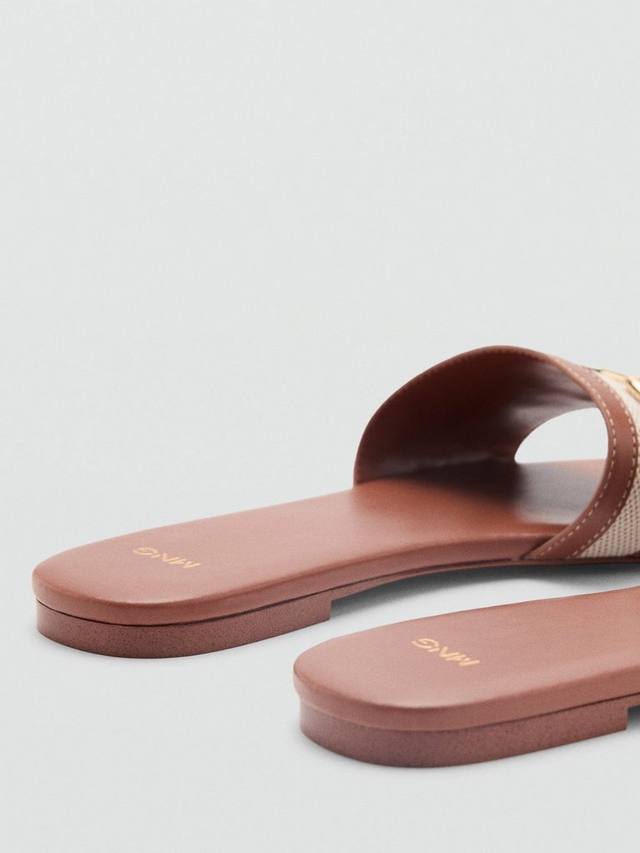Сандалии с подвеской в виде удил Mango, Brown/Multi — фото 3