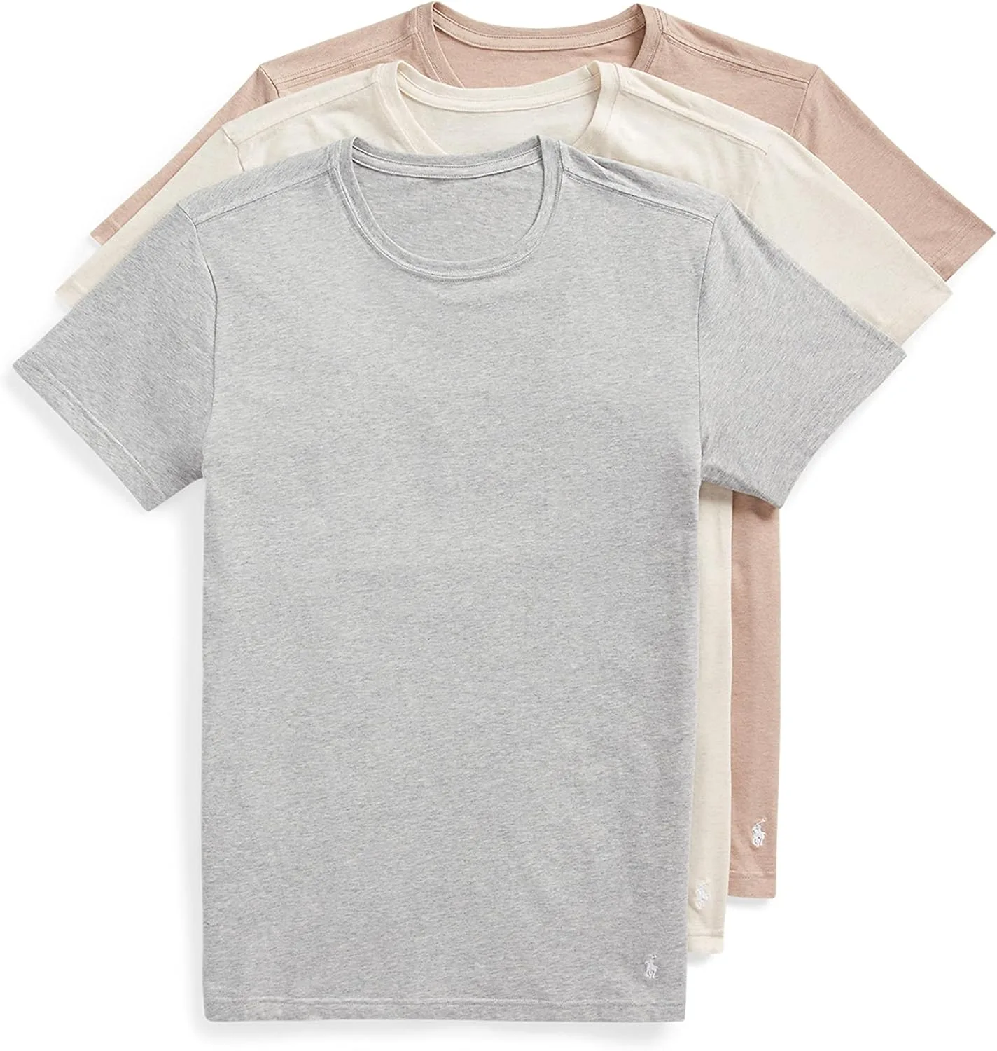 Футболка Polo Ralph Lauren мужская Slim Fit Stretch, 3 шт, белый