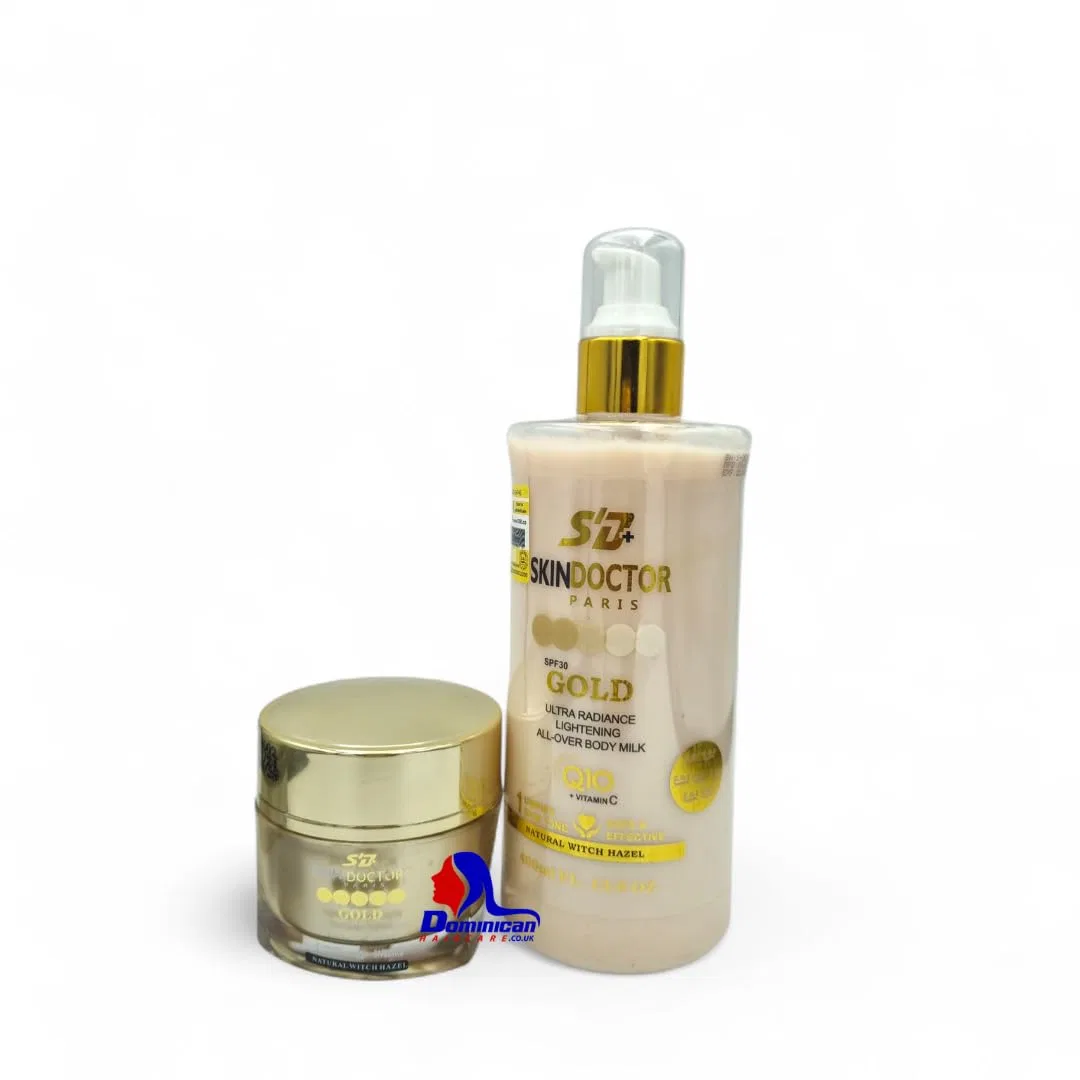 Набор Duo SD Skin Doctor Paris Gold: молочко для тела SPF30 и крем для лица SPF45 Generic