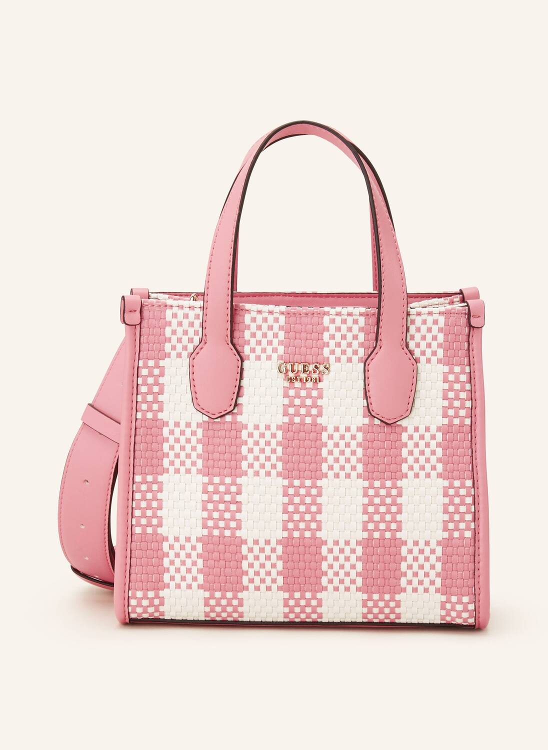

Шопер Сильвана мини Guess, розовый