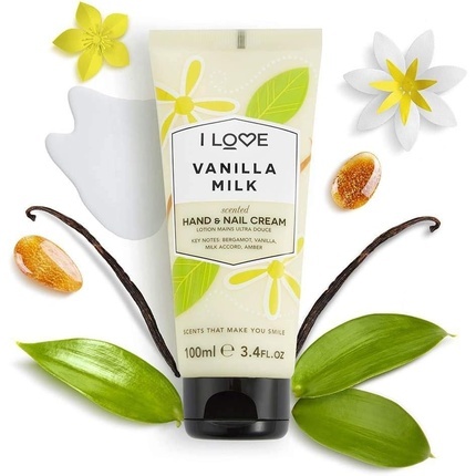 Омолаживающий крем для рук и ногтей I Love Signature Vanilla Milk с маслом ши и органическим кокосовым маслом 100 мл, I Love Cosmetics — фото 2