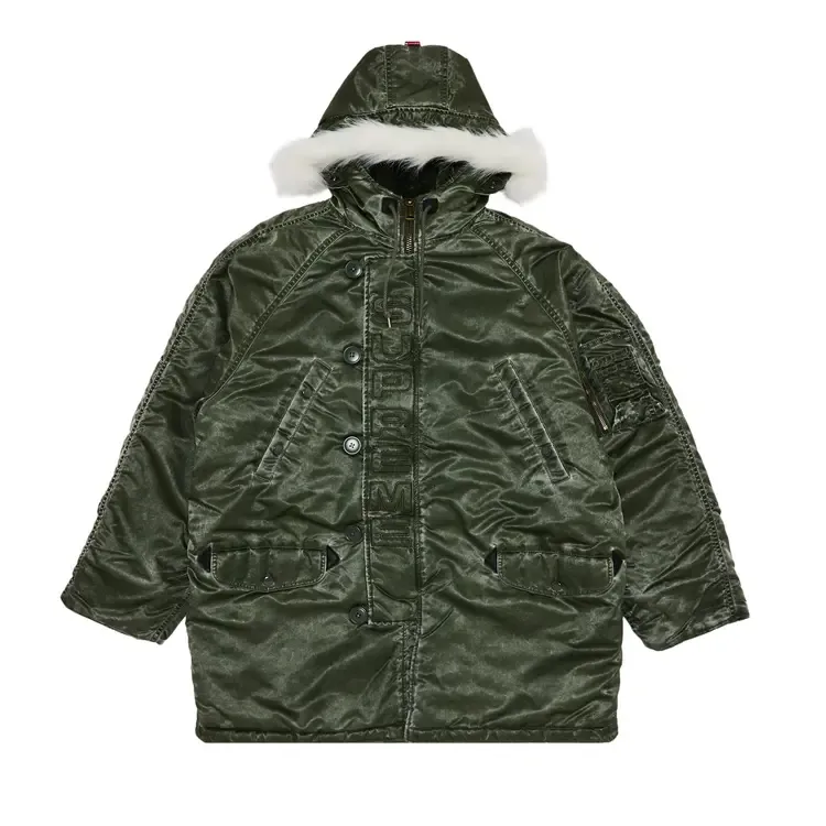 Парка Supreme Washed Flight Satin N-3B 'Olive'