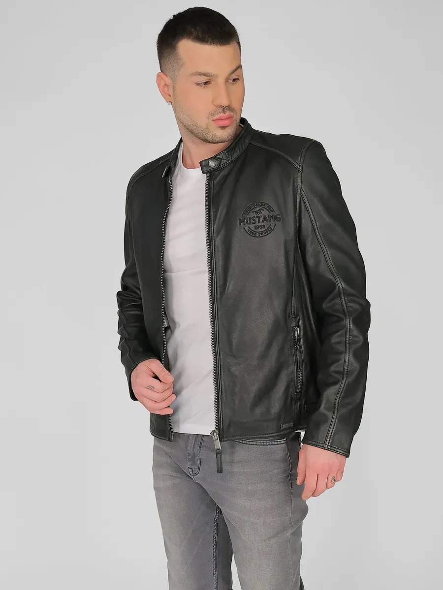 

Кожаная куртка МУСТАНГ "31021308" Mustang, цвет Black Olive