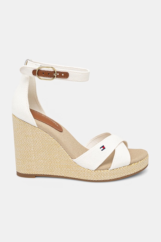 Сандалии Flag High Wedge Espadrille с перекрещивающимися ремешками Tommy Hilfiger, белый — фото 2