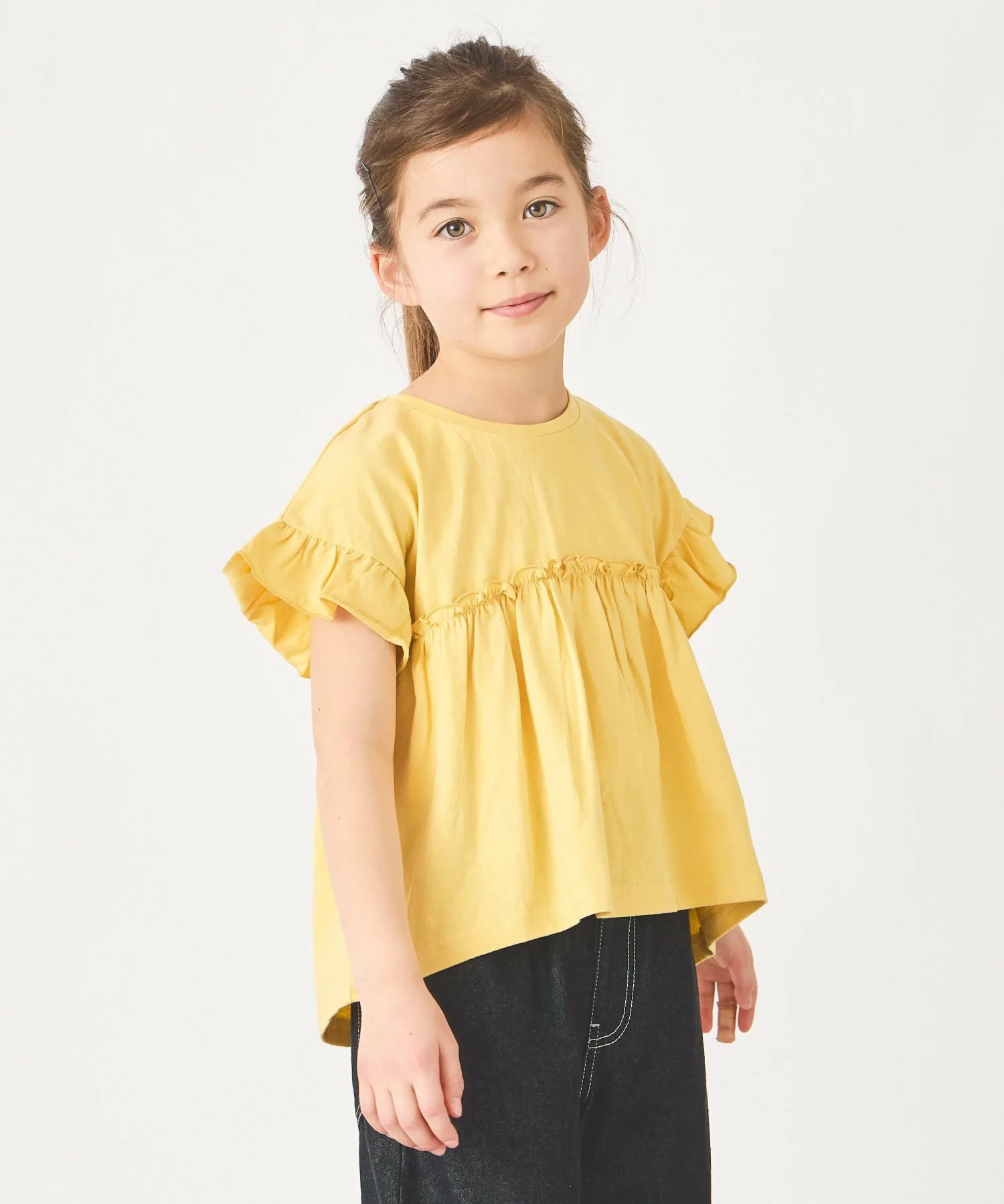 Футболка с дизайном «переключатель на груди» Ever Closet, Cream Yellow