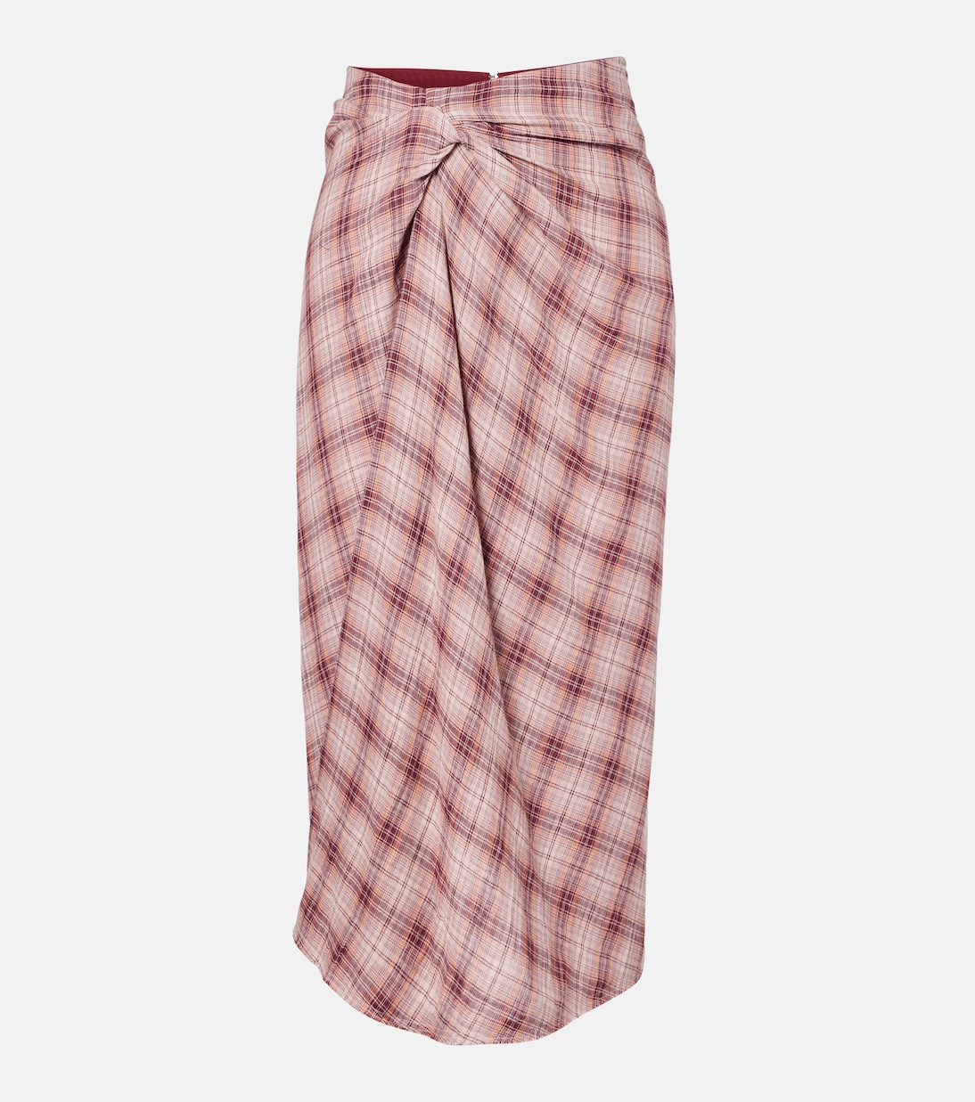 

Юбка миди из хлопка в клетку Nicole Marant Etoile, Rosewood