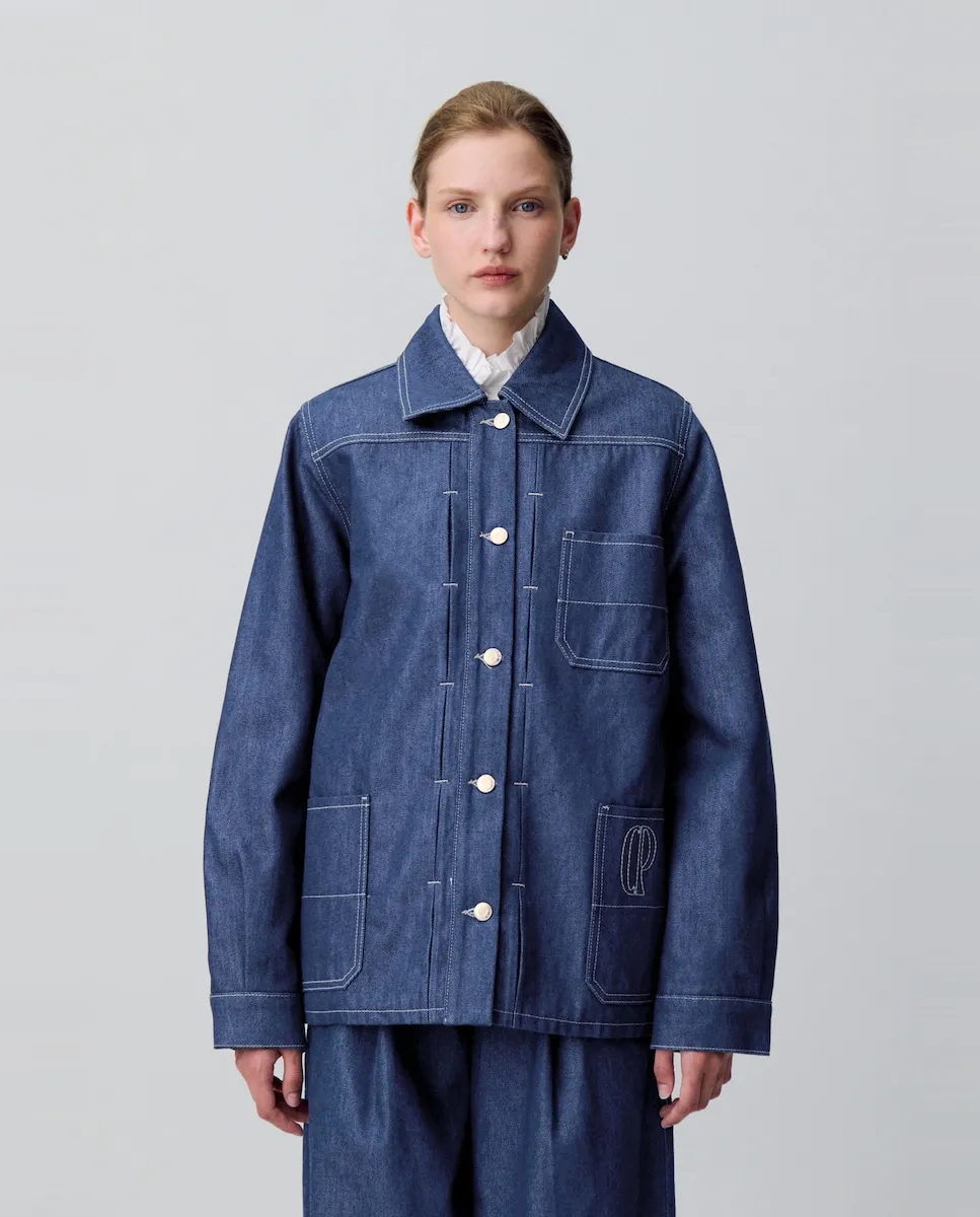 

Женская джинсовая куртка прямого кроя Claudie Pierlot, синий