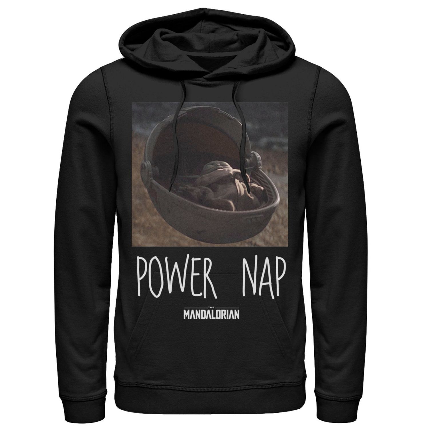 

Мужская толстовка с капюшоном Star Wars The Mandalorian The Child Power Nap, Black Licensed Character, черный