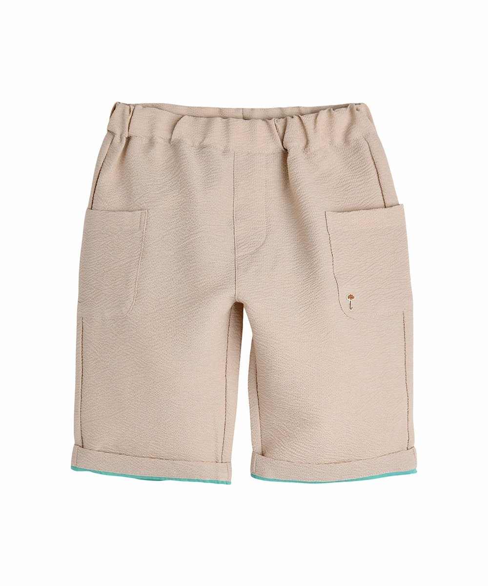 Брюки длиной 3/4 из вафельной ткани Moimoln, Beige