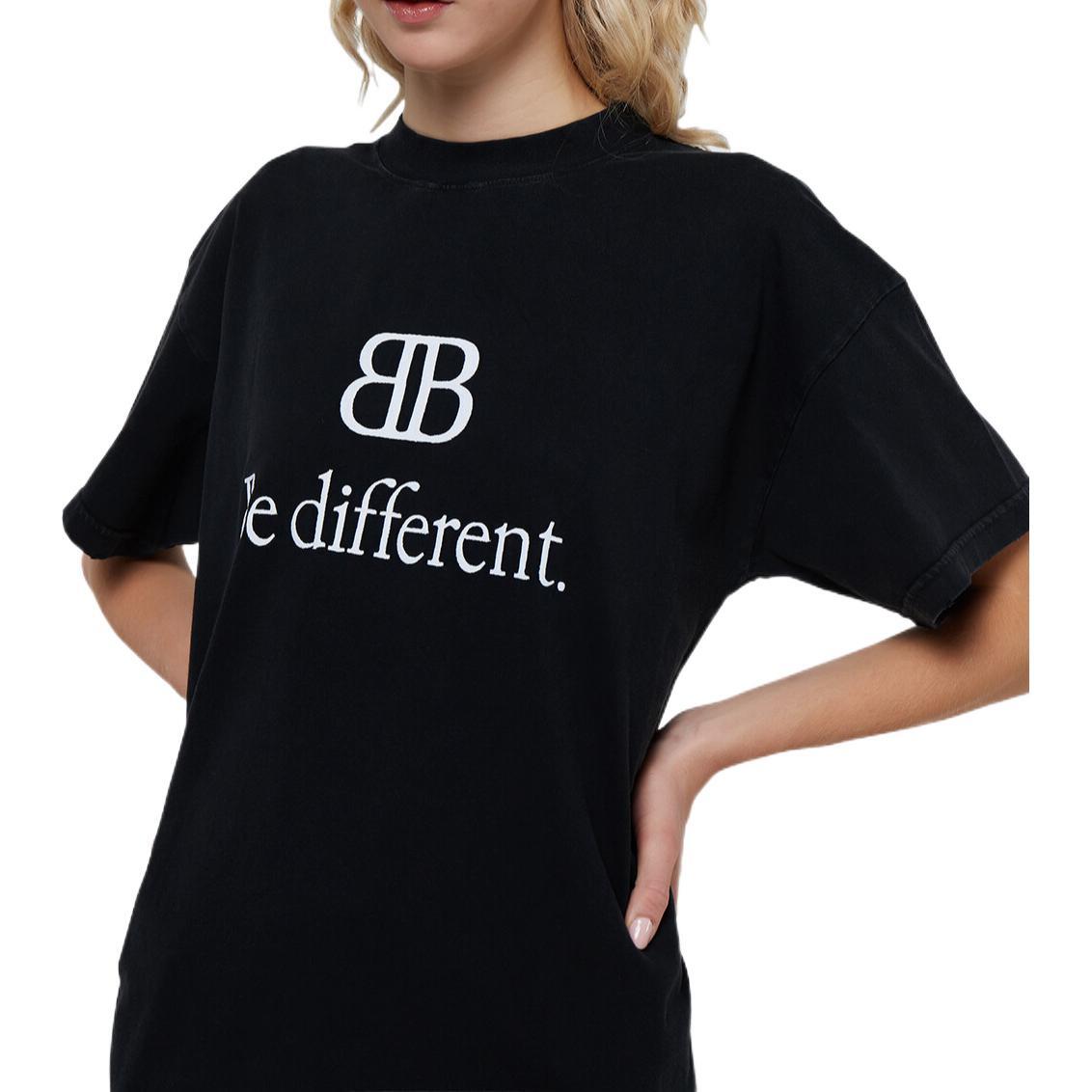 Футболка женская Balenciaga Be Different, черный — фото 4