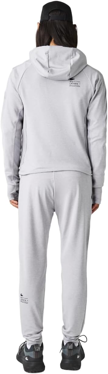 Спортивные брюки Lacoste Active Tapered Fit, для спорта, серебристый/слоновая кость — фото 4