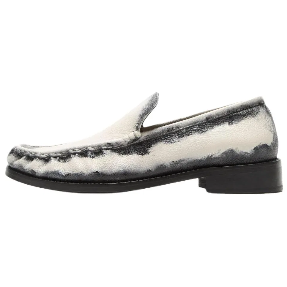 Acne Studios Casual Leather Shoes 3cm Men's Black White