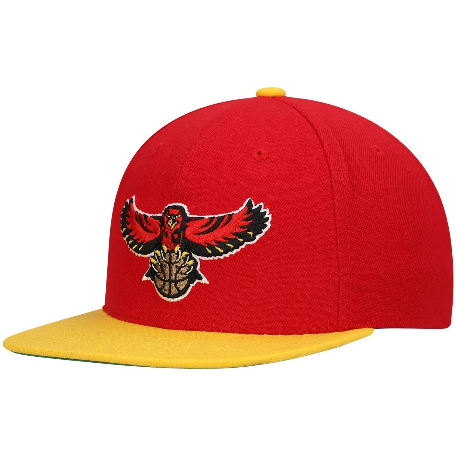 

Мужская двухцветная кепка Snapback 2.0 Mitchell & Ness Red/Yellow Atlanta Hawks Hardwood Classics Team