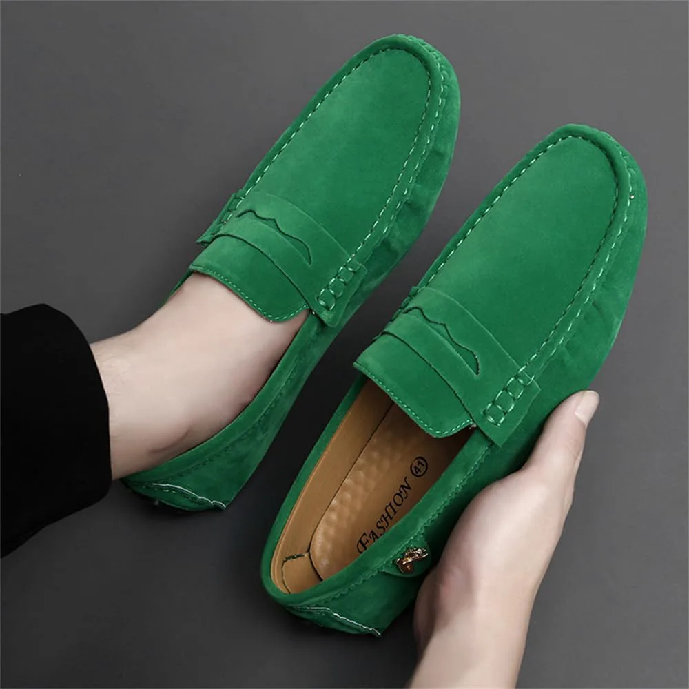 Модные мужские мокасины Penny Loafers, обувь для вождения, слипоны, лодочные туфли Abborora, зеленый — фото 4