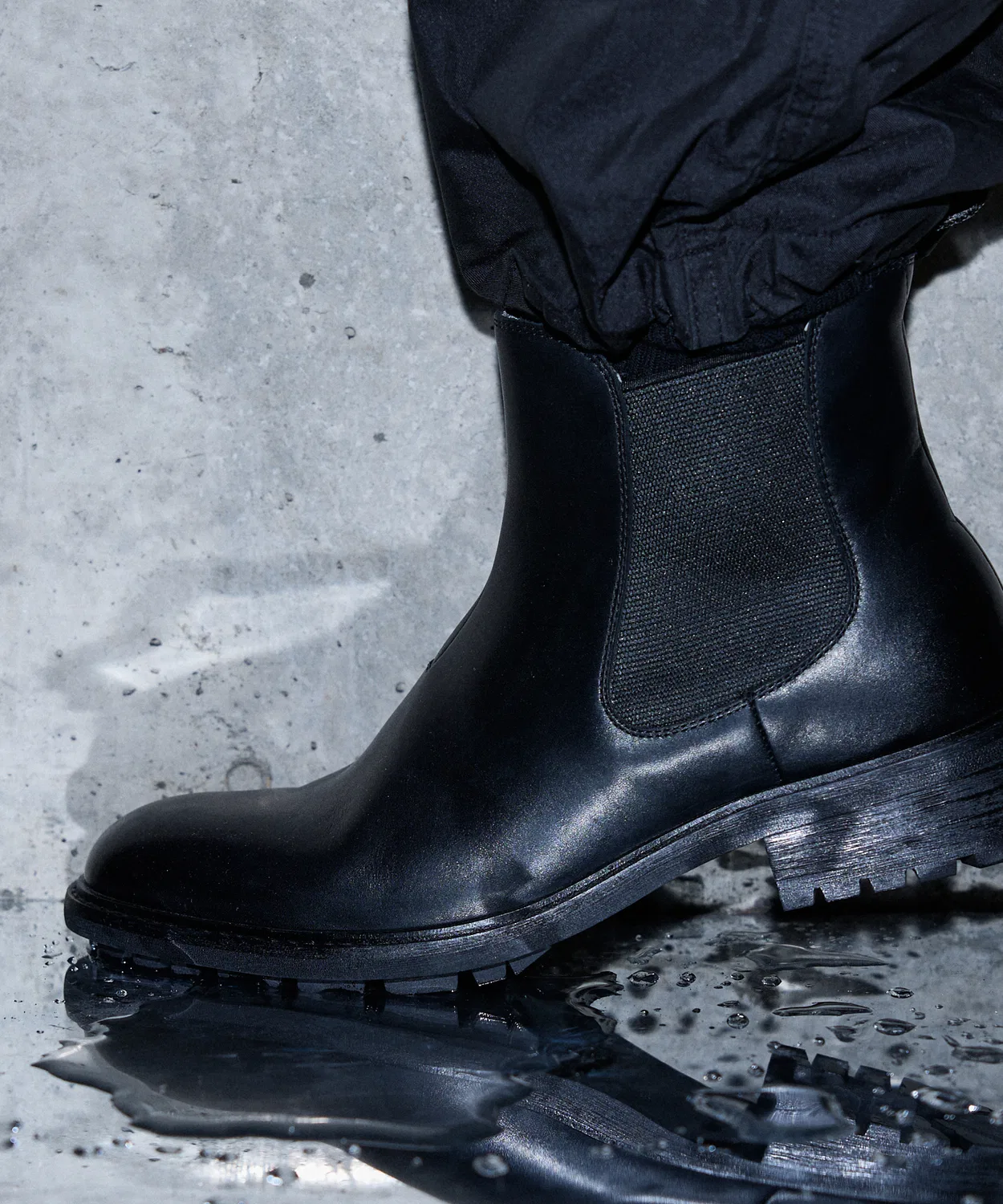 Ботинки зимние с ледоходной подошвой Side Gore Boots бренд Sapporo, стекловолокно, черные