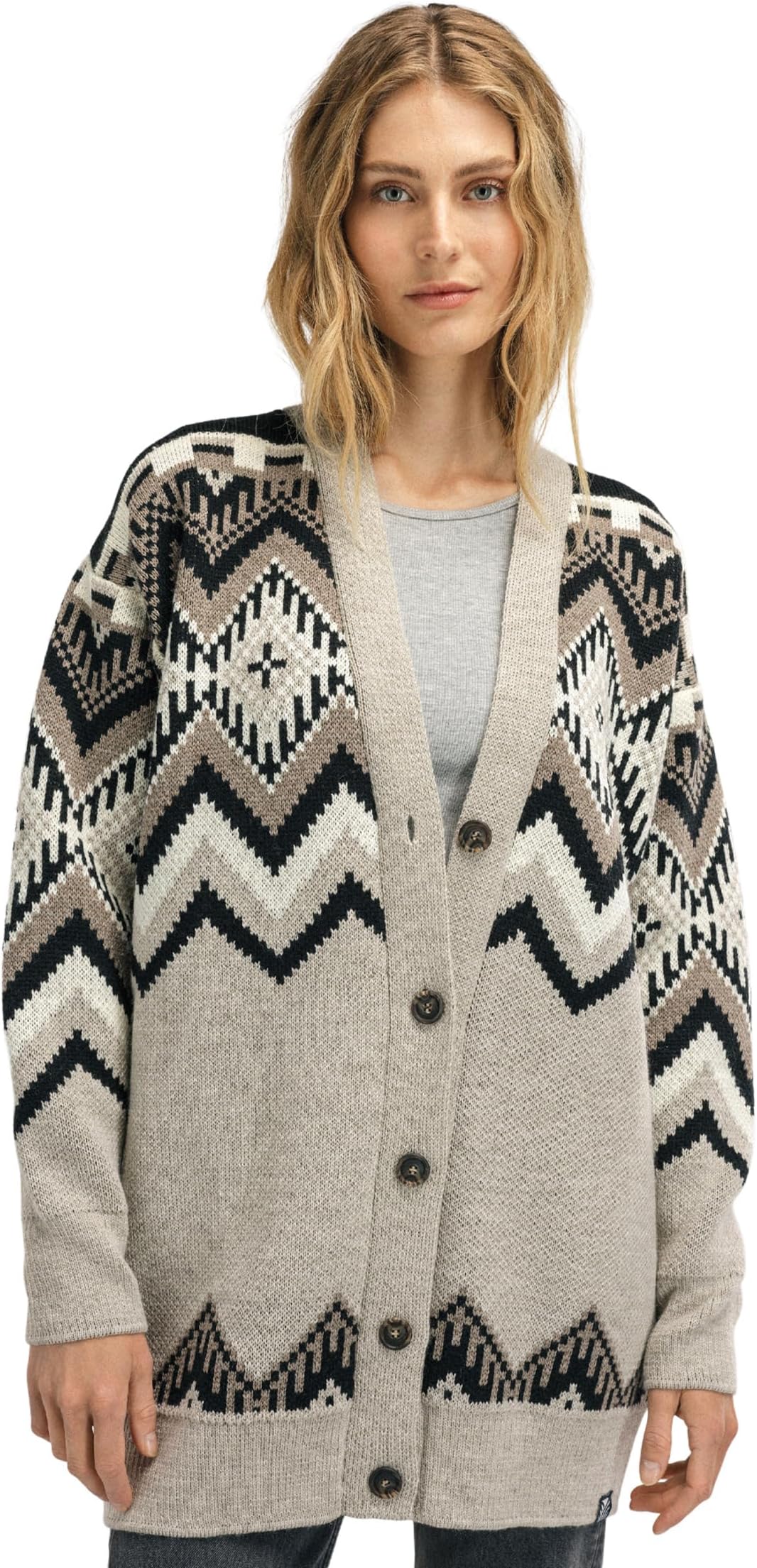 

Свитер Dale of Norway Skåla Cardigan, цвет Sand/Black/Off-White