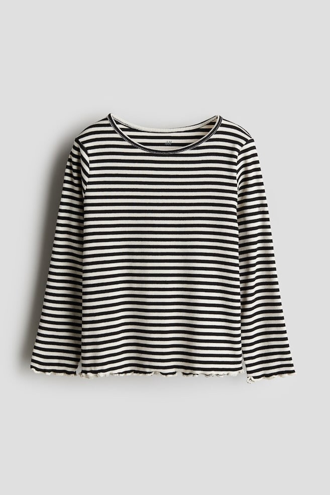 

Рубашка из джерси с длинными рукавами H&M, черный